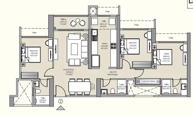 3BHK Elegante